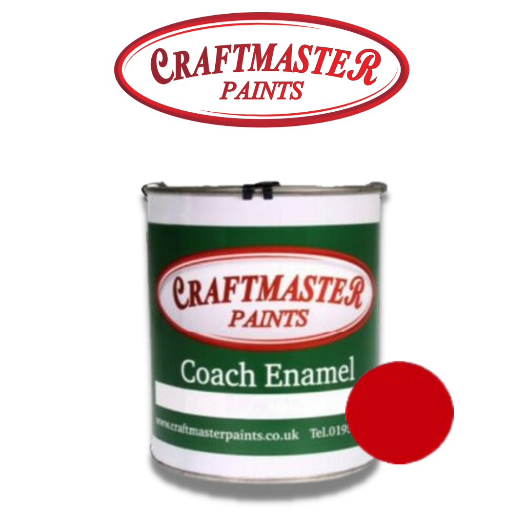 Craftmaster Coach Enamel  - Alfa Red - 500ml for Narrowboats & Marine Use | UK Delivery