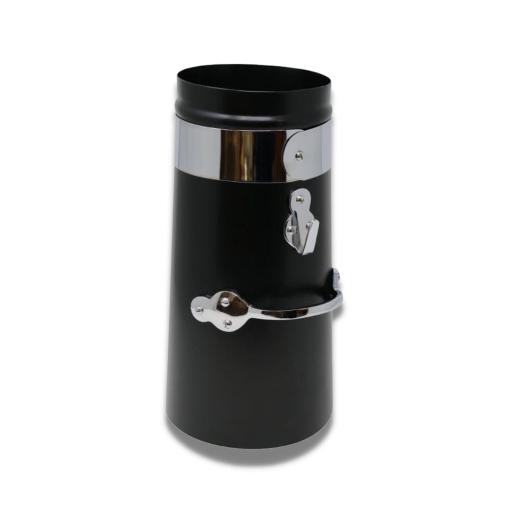 compact narrowboat flue chimney chrome band